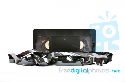 Old Video Cassette Stock Photo