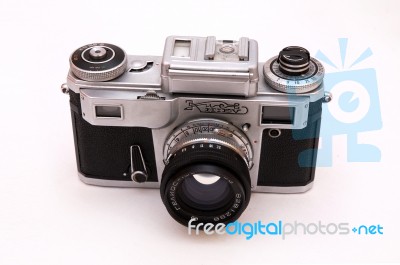 Old Viewfinder Photo Camera Stock Photo