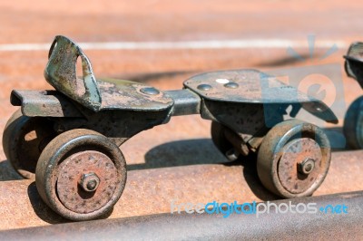 Old Vintage Roller Skate Stock Photo