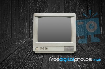 Old Vintage Tv Stock Photo