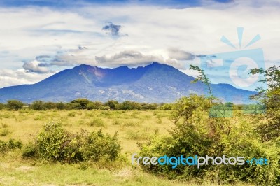 Old Volcano Mountain As Seen From The Road In Nicaragua Stock Photo