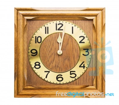 Old Wall Clock Stock Photo