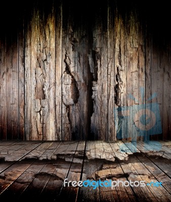 Old Wood Floor For Background Stock Photo