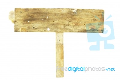 Old Wooden Tag Stock Photo