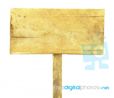 Old Wooden Tag Stock Photo