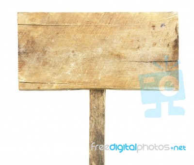 Old Wooden Tag Stock Photo