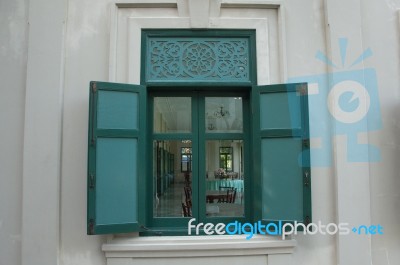 Old Wooden Window Of My House Stock Photo