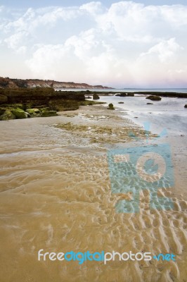 Olhos D'agua, Algarve Stock Photo