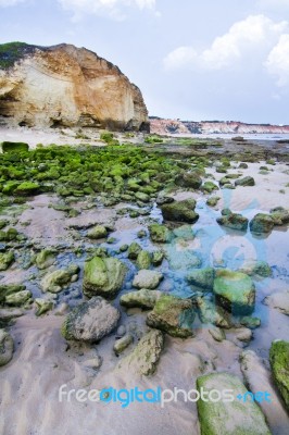 Olhos D'agua, Algarve Stock Photo