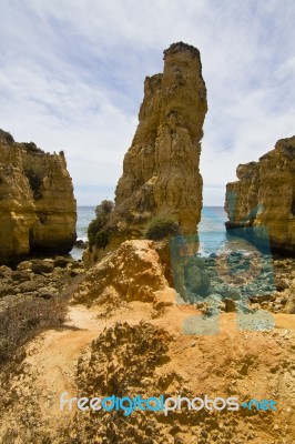 Olhos D'agua, Algarve Stock Photo