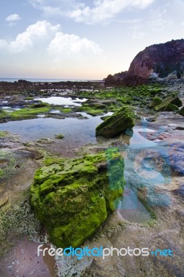 Olhos D'agua, Algarve Stock Photo