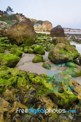 Olhos D'agua, Algarve Stock Photo