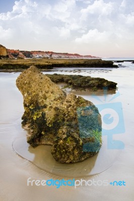 Olhos D'agua, Algarve Stock Photo