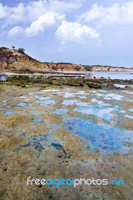 Olhos D'agua, Algarve Stock Photo