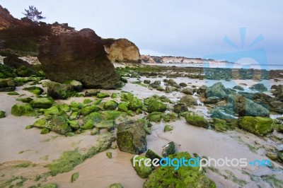 Olhos D'agua, Algarve Stock Photo