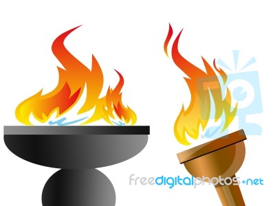 Olympic Torches Stock Image