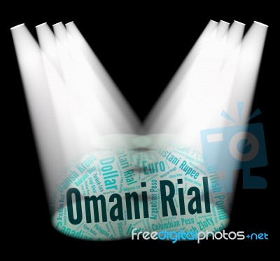 Omani Rial Means Foreign Exchange And Currency Stock Image