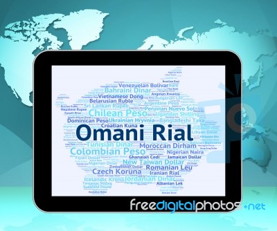 Omani Rial Represents Foreign Exchange And Forex Stock Image