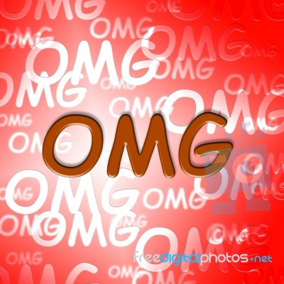 Omg Words Means Oh My God And Surprise Stock Image