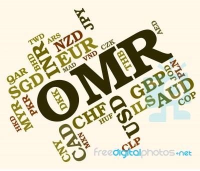 Omr Currency Indicates Oman Rials And Currencies Stock Image