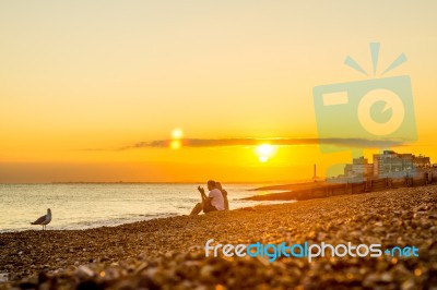 On The Beach Stock Photo