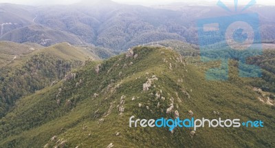 On Top Of Mount Roland In Tasmania During The Day Stock Photo