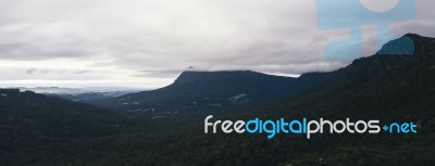 On Top Of Mount Roland In Tasmania During The Day Stock Photo