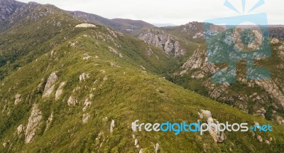 On Top Of Mount Roland In Tasmania During The Day Stock Photo