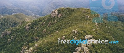 On Top Of Mount Roland In Tasmania During The Day Stock Photo