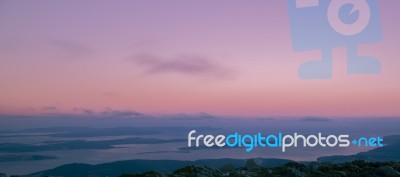 On Top Of Mount Wellington In Hobart, Tasmania During The Day Stock Photo