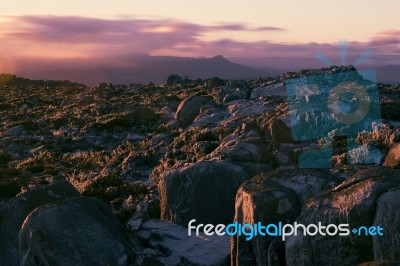 On Top Of Mount Wellington In Hobart, Tasmania During The Day Stock Photo