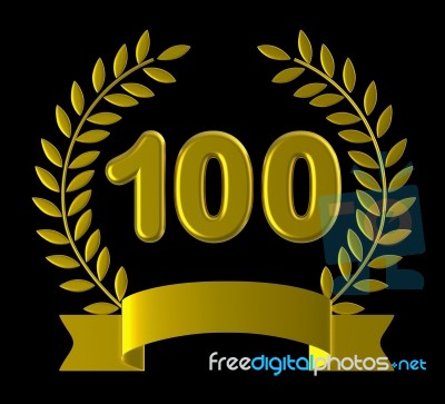 One Hundred Shows Happy Anniversary And 100th Stock Image