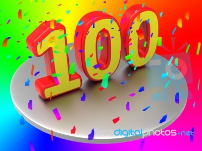 One Hundredth Means Birthday Party And Annual Stock Image