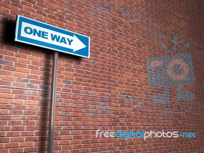 One Way Street Sign Stock Image