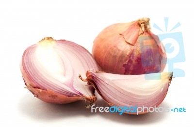 Onion Isolate On White Background Stock Photo