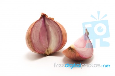 Onion Isolate On White Background Stock Photo