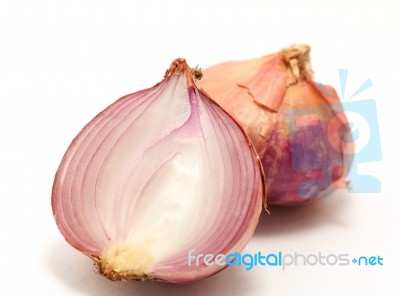 Onion Isolate On White Background Stock Photo