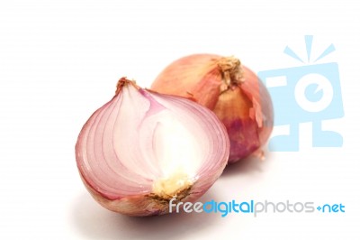 Onion Isolate On White Background Stock Photo