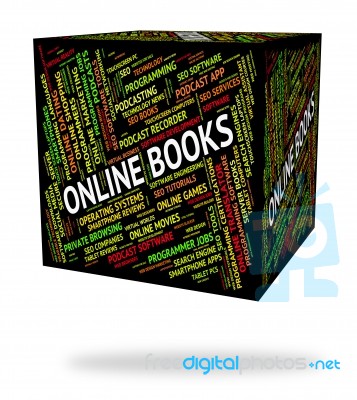 Online Books Represents World Wide Web And Websites Stock Image