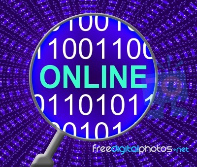 Online Data Shows Web Site And Computer Stock Image