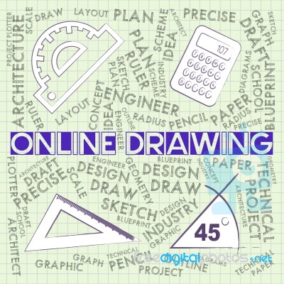 Online Drawing Shows Web Site And Creative Stock Image