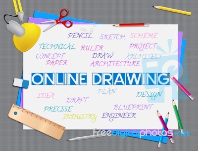 Online Drawing Shows Web Site And Creative Stock Image