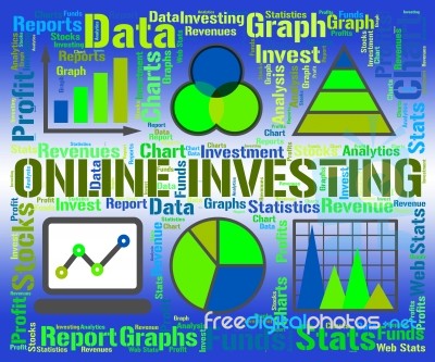 Online Investing Shows Web Site And Diagram Stock Image