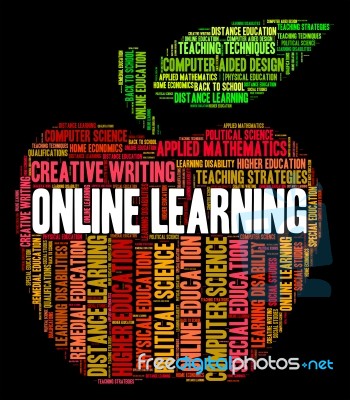 Online Learning Shows World Wide Web And College Stock Image