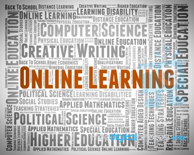 Online Learning Shows World Wide Web And Searching Stock Image