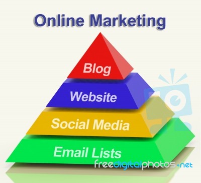 Online Marketing Pyramid Stock Image