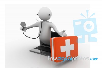 Online Medical  Help Stock Image