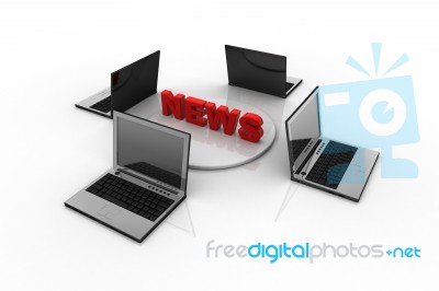 Online News Stock Image