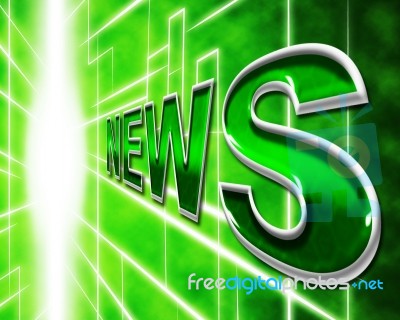 Online News Represents World Wide Web And Article Stock Image