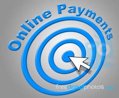 Online Payments Means World Wide Web And Www Stock Image